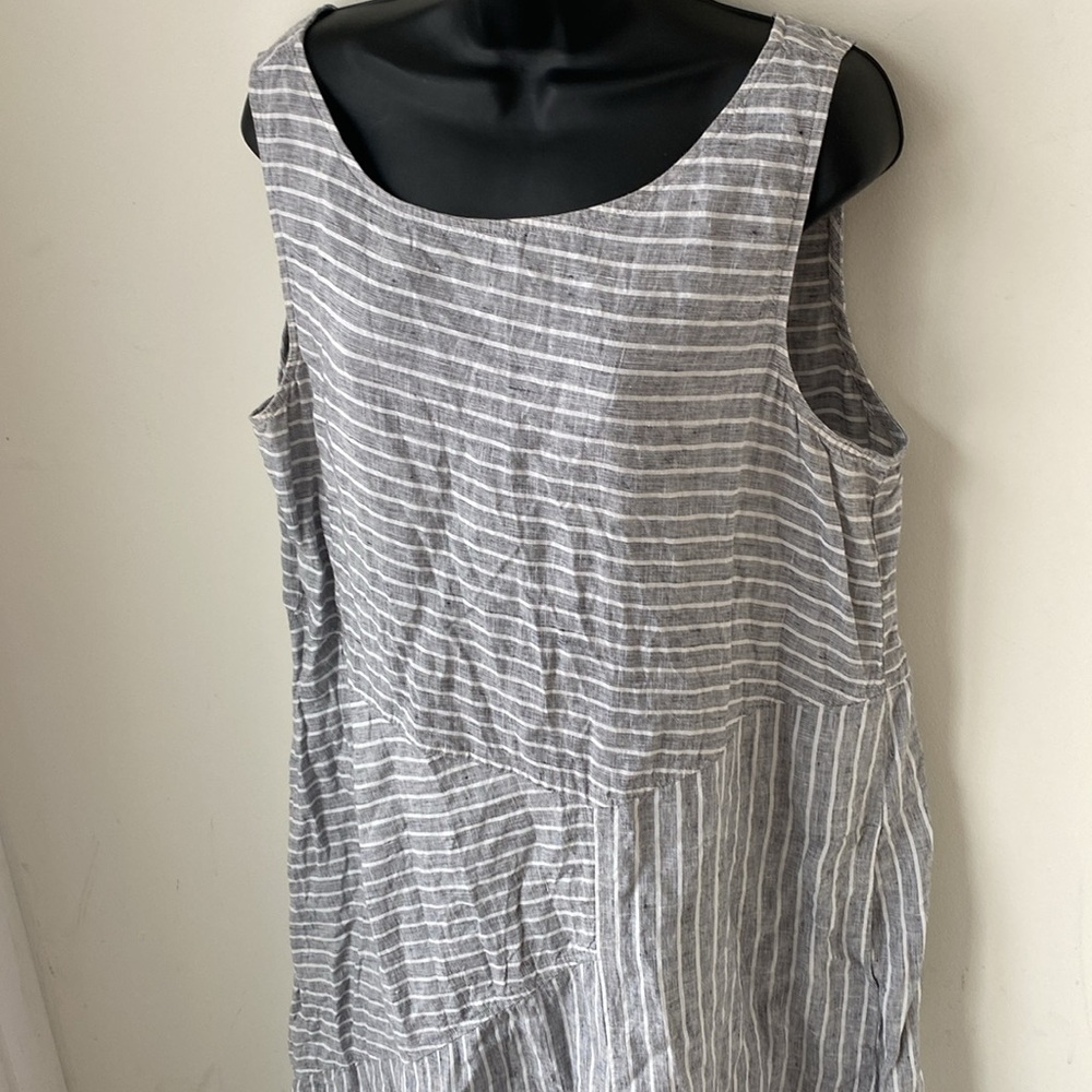 J Jill, love linen striped dress - Picture 4 of 6